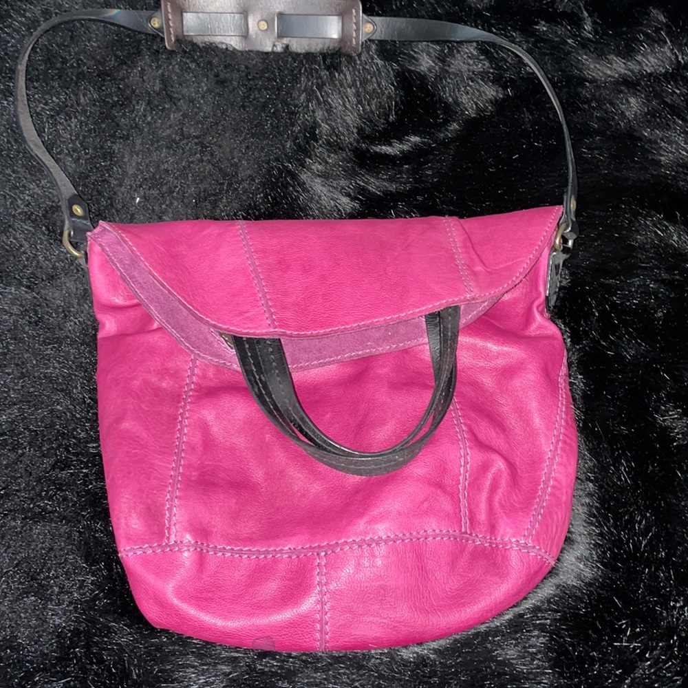 Anthropologie - Magenta Leather Purse